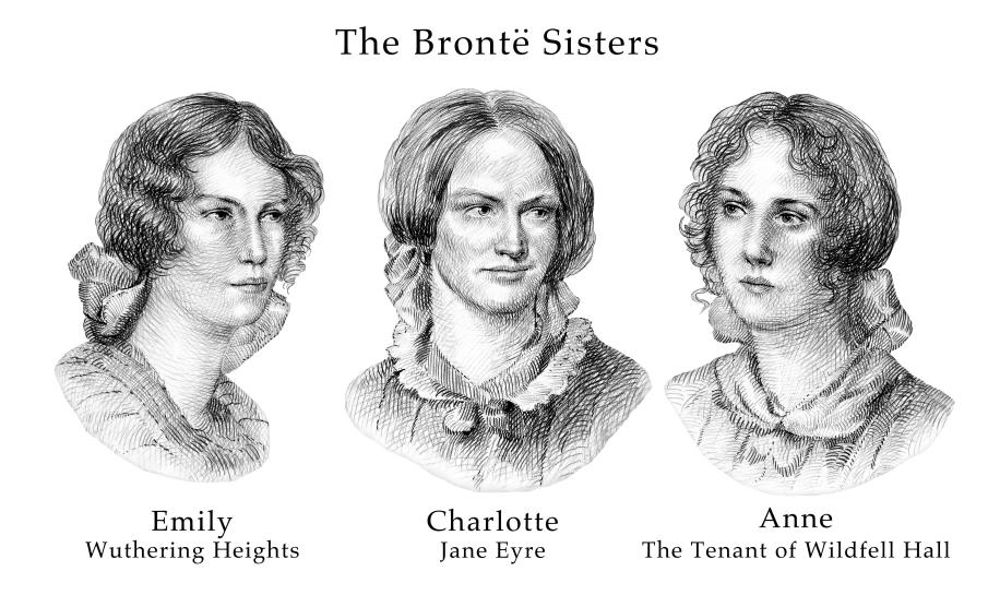 Emily, Charlotte and Anne Brontë
