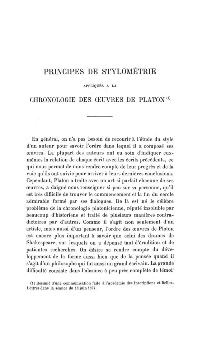 Principes de stylométrie