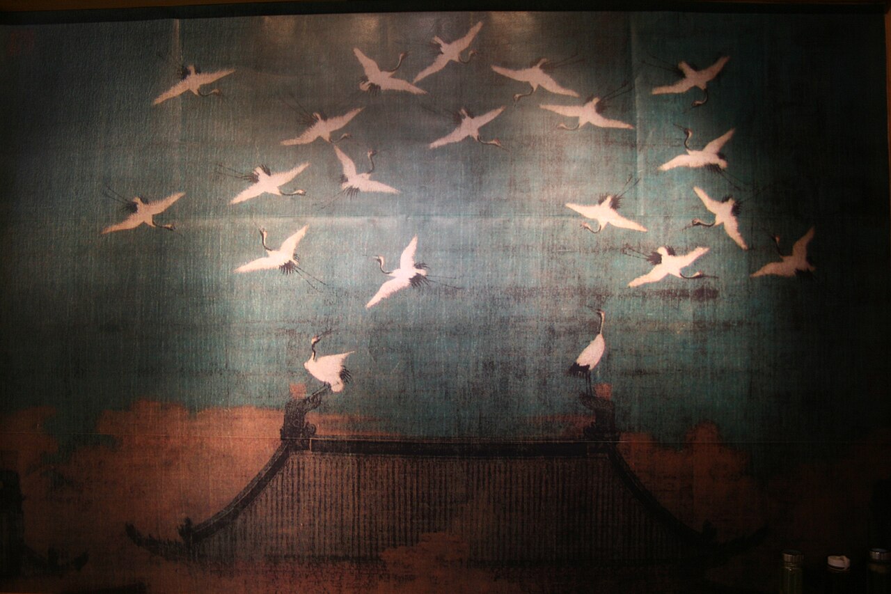 Auspicious Cranes attributed to Emperor Huizong